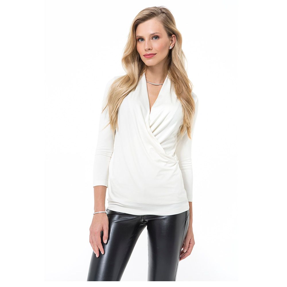 Accouchee - Pure Ecru Pregnancy/Nursing Blouse