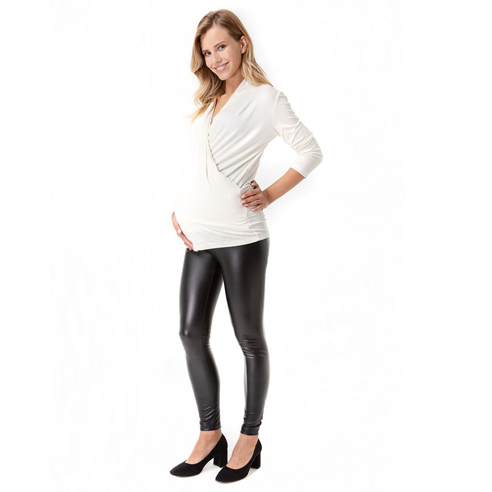 Accouchee - Pure Ecru Pregnancy/Nursing Blouse