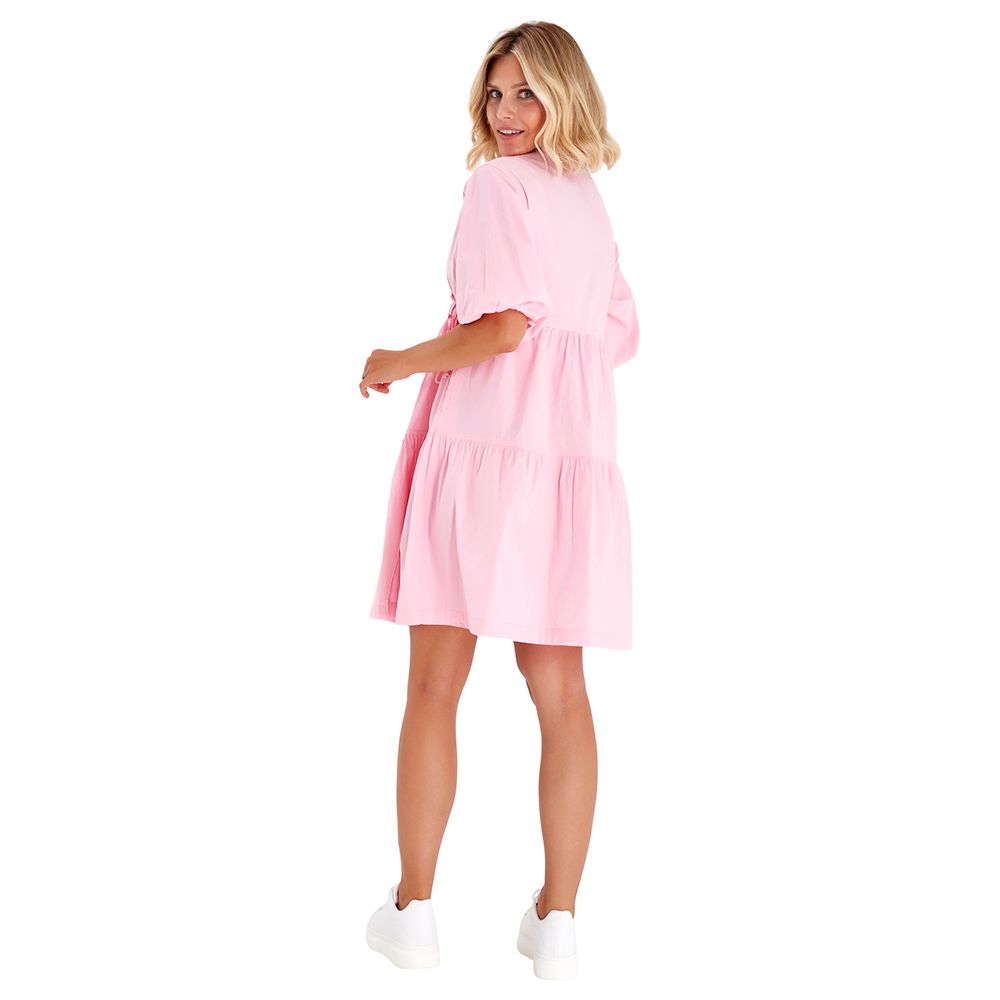 Accouchee - Waterfall Dress For Pregnancy/Nursing - Pink