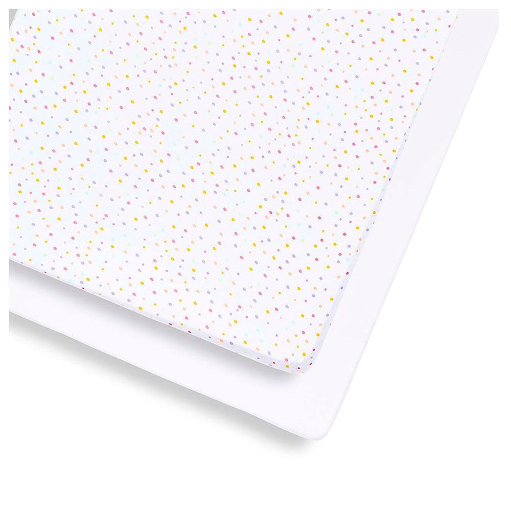 Snuz - SnuzPod Cot & Cot Bed Fitted Sheet Pack of 2 Colour Spots