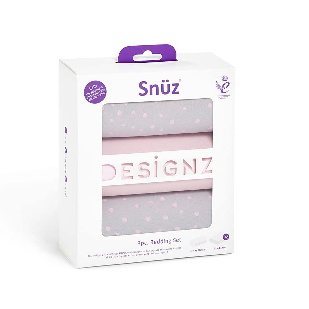 Snuz - SnuzPod Crib Bedding 3pc-Set - Rose Spots