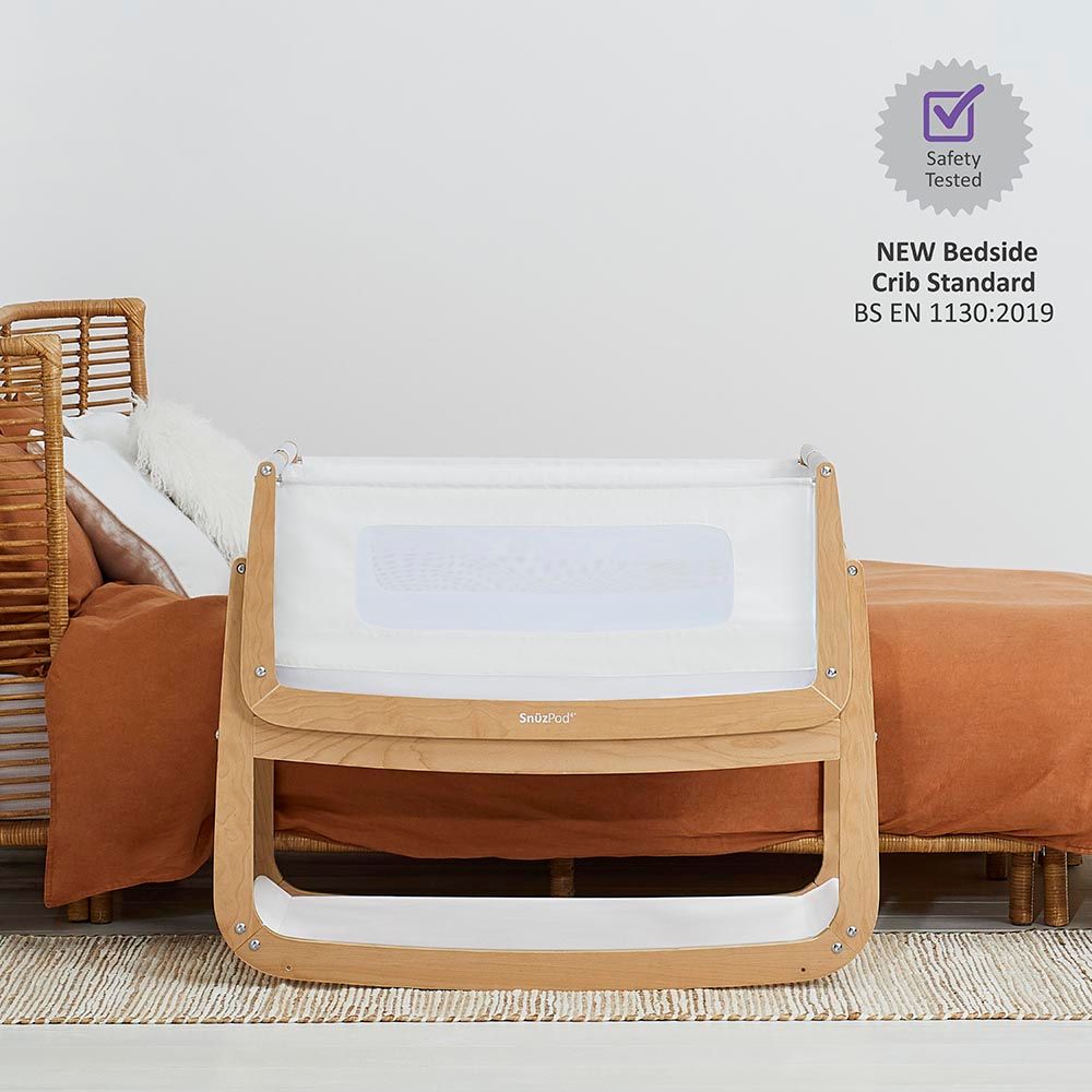 Snuz - SnuzPod 4 Bedside Wooden Crib - Natural