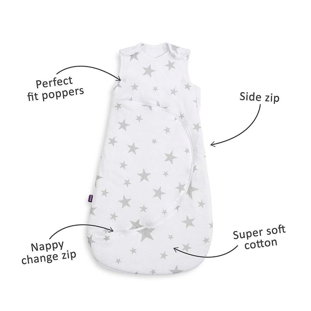 Snuz - SnuzPouch Sleeping Bag 1 Tog 0-6M Grey Stars