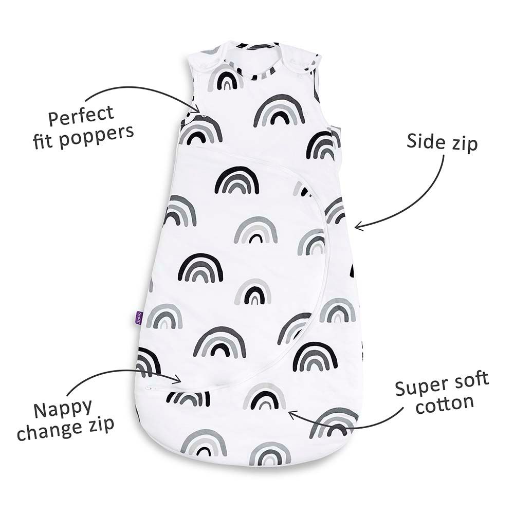 Snuz - SnuzPouch Sleeping Bag 1 Tog 0-6M Mono Rainbow