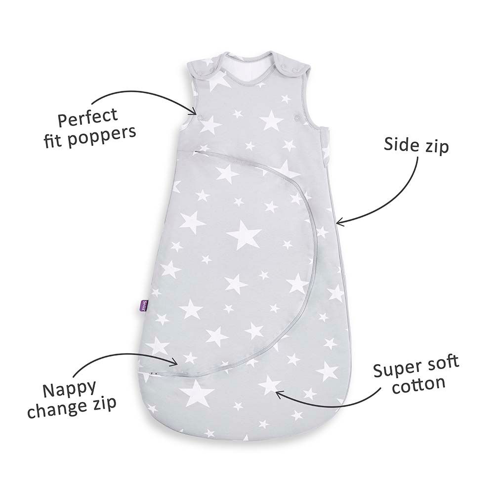 Snuz - SnuzPouch Sleeping Bag 2.5 Tog - 0-6M - White Stars