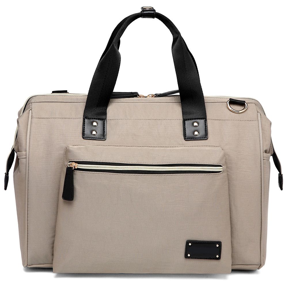 Little Story - Zera Mom Dad Diaper Bag - Beige