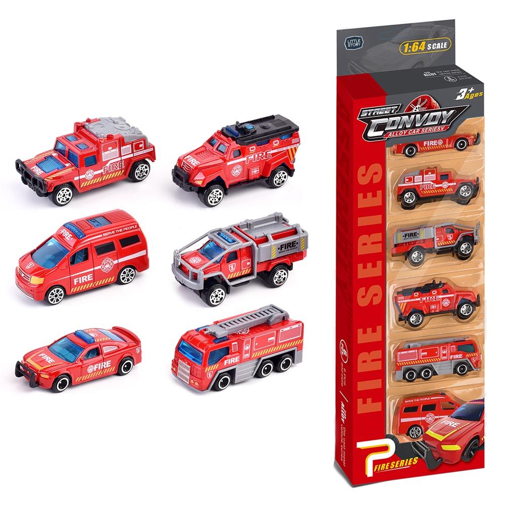 Little Story - Alloy Sliding Off-Road Toy Vehicle - 6Pcs