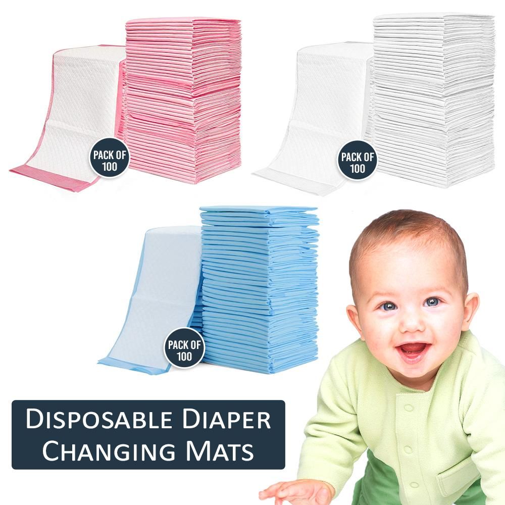 Little Story - Disposable Diaper Changing Mat 100Pcs - White