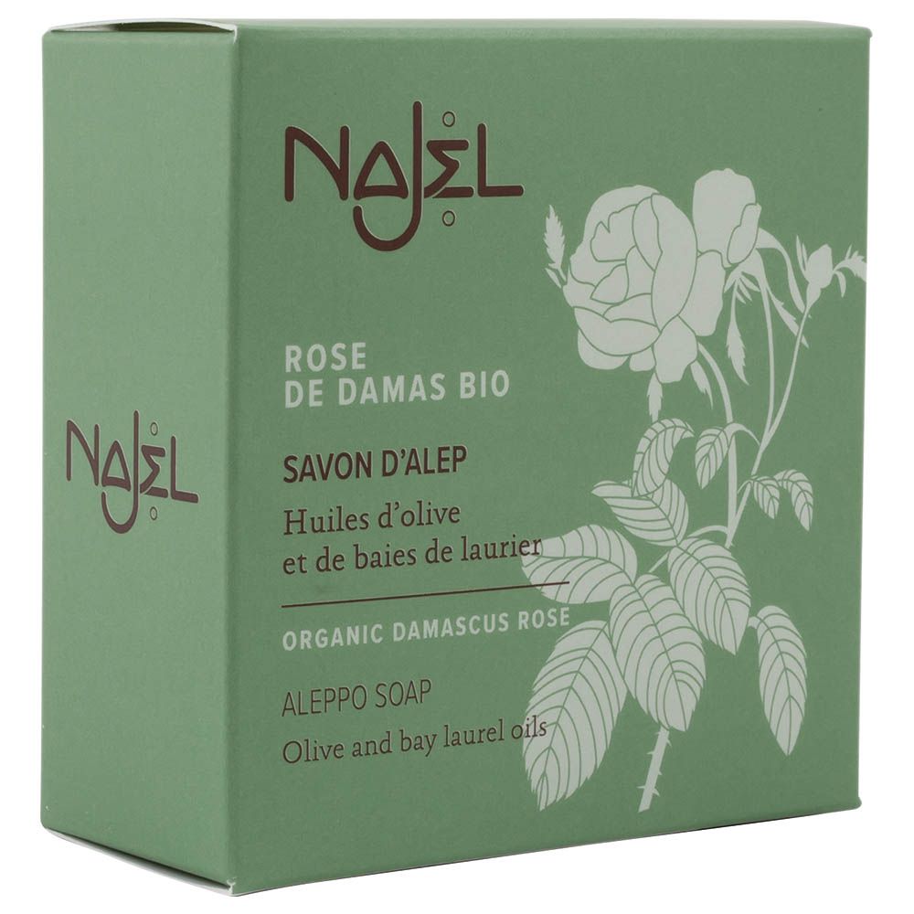 Najel Organic Skincare - Aleppo Soap Organic Damascus Rose 100g