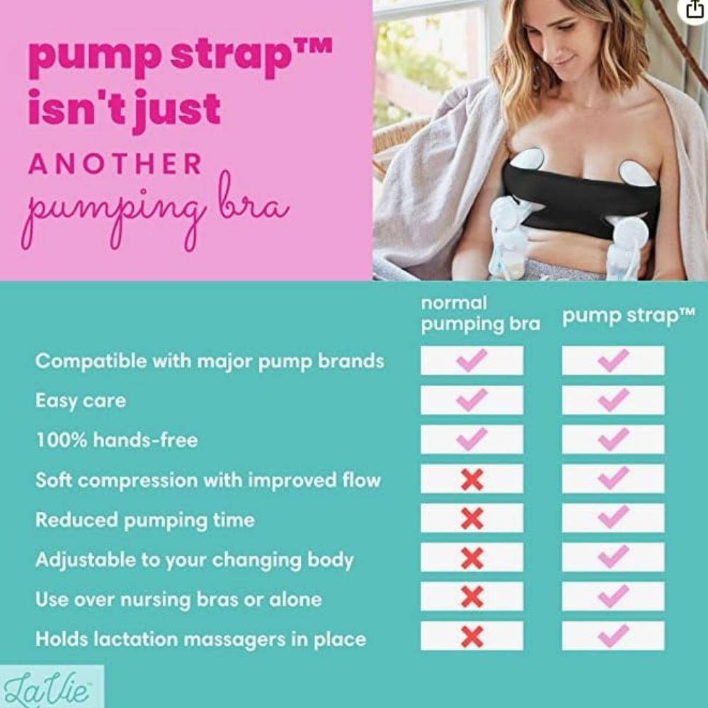 LaVie - Pump Strap Pumping Nursing Bra - Black 