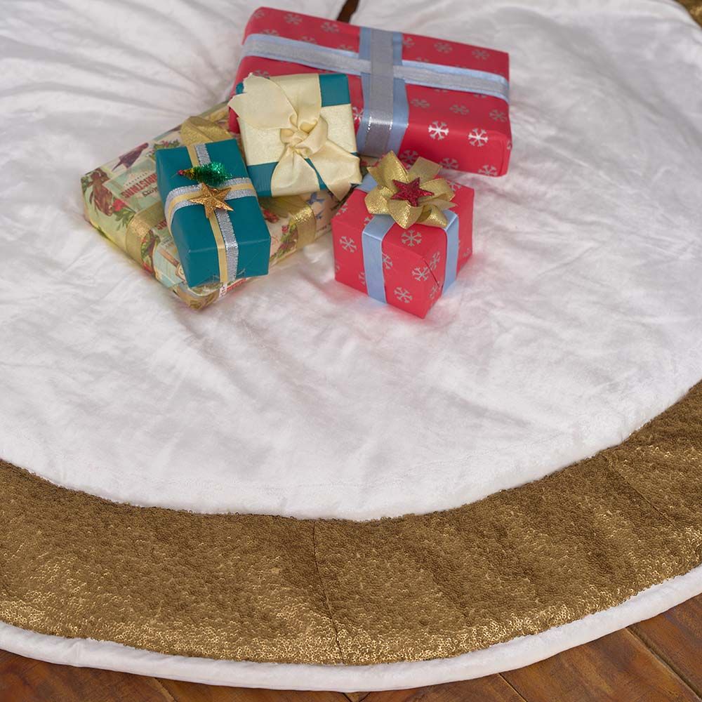 Little West Street - Shimmer Tree Skirt - Ivory