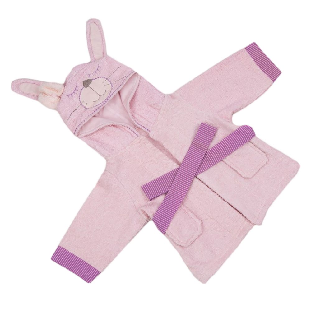 Little West Street - Bunny Pattern  Personalized Bath Robe