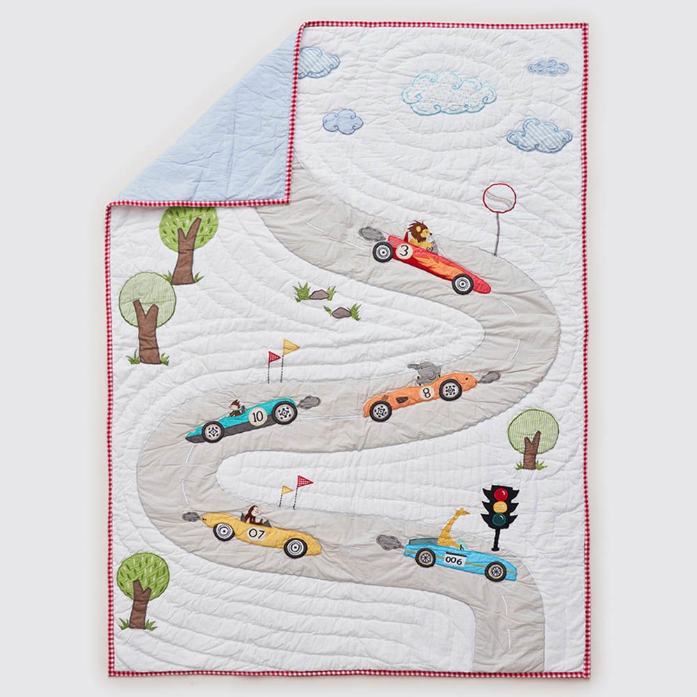 Little West Street Night Night Racing Cars Set-4pcs w/ Quilt