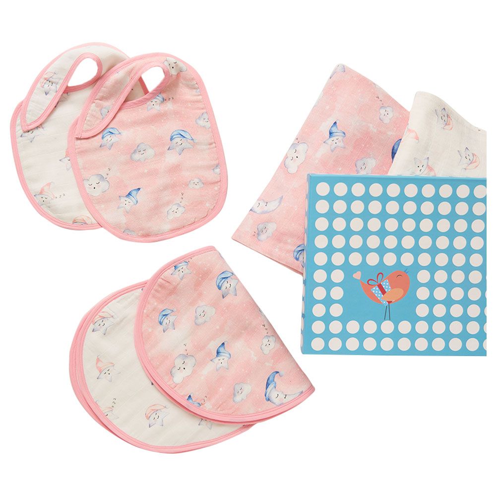 Little West Street - "New Beginnings" Muslin Gift Box - Pink