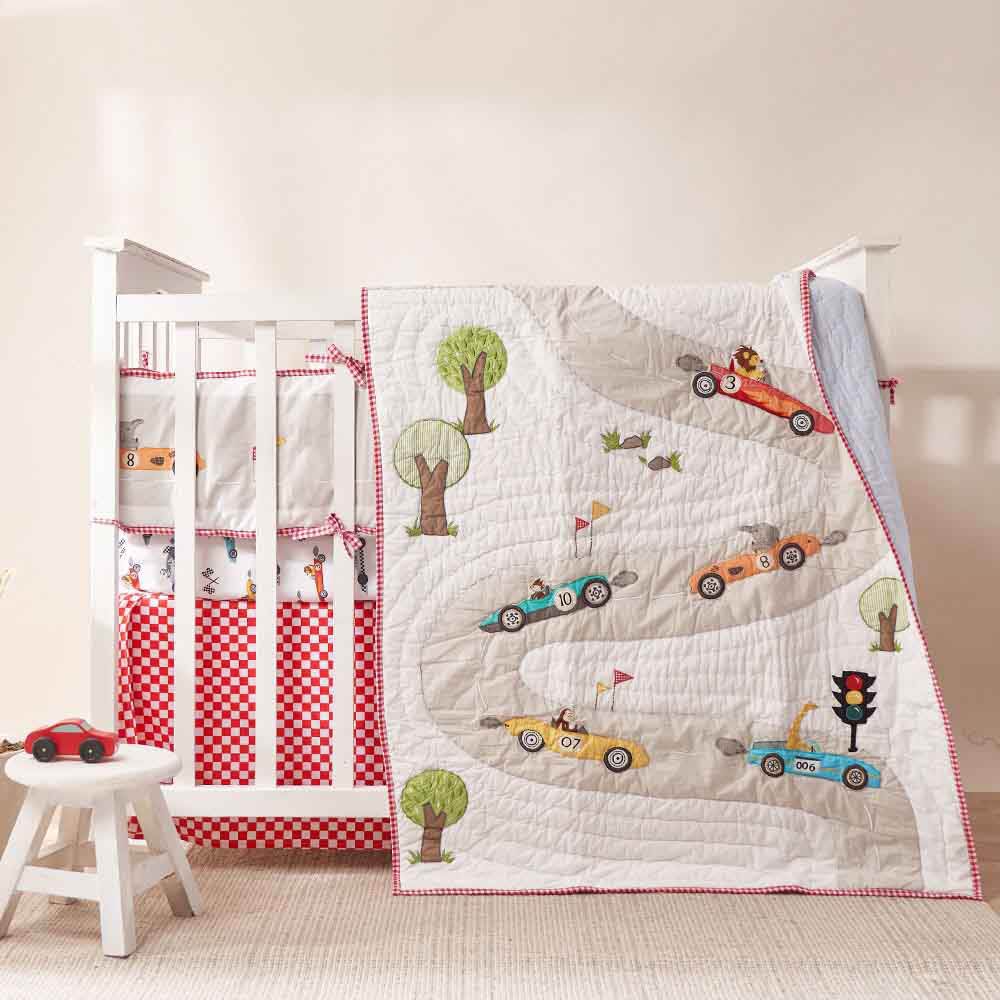 Little West Street - Racing Cars Baby/Toddler Quilt