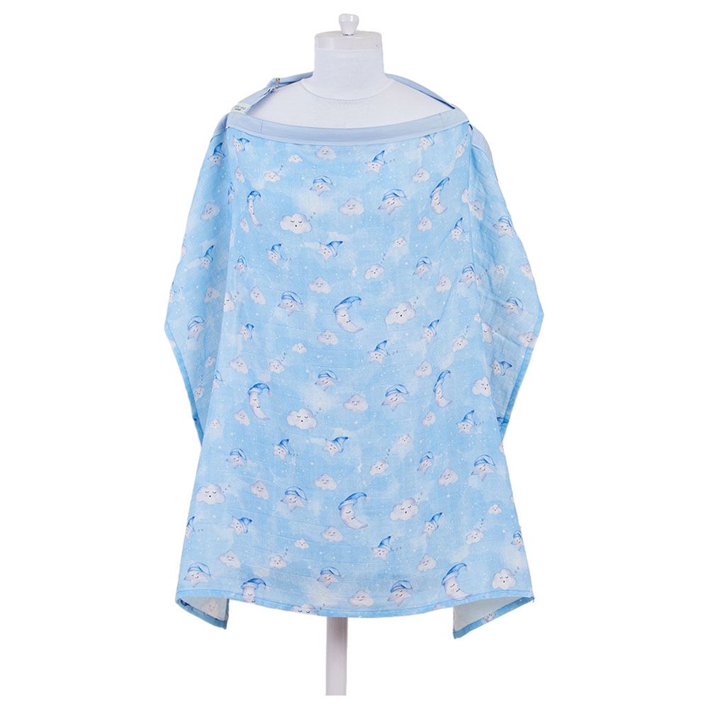 Little West Street - Celestial Blue Muslin Nursing Cover