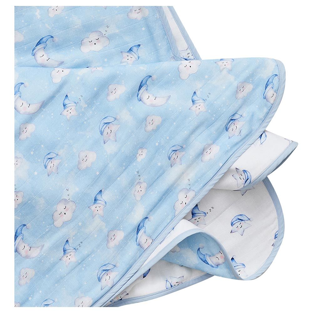 Little West Street - Celestial Blue Reversible Blanket