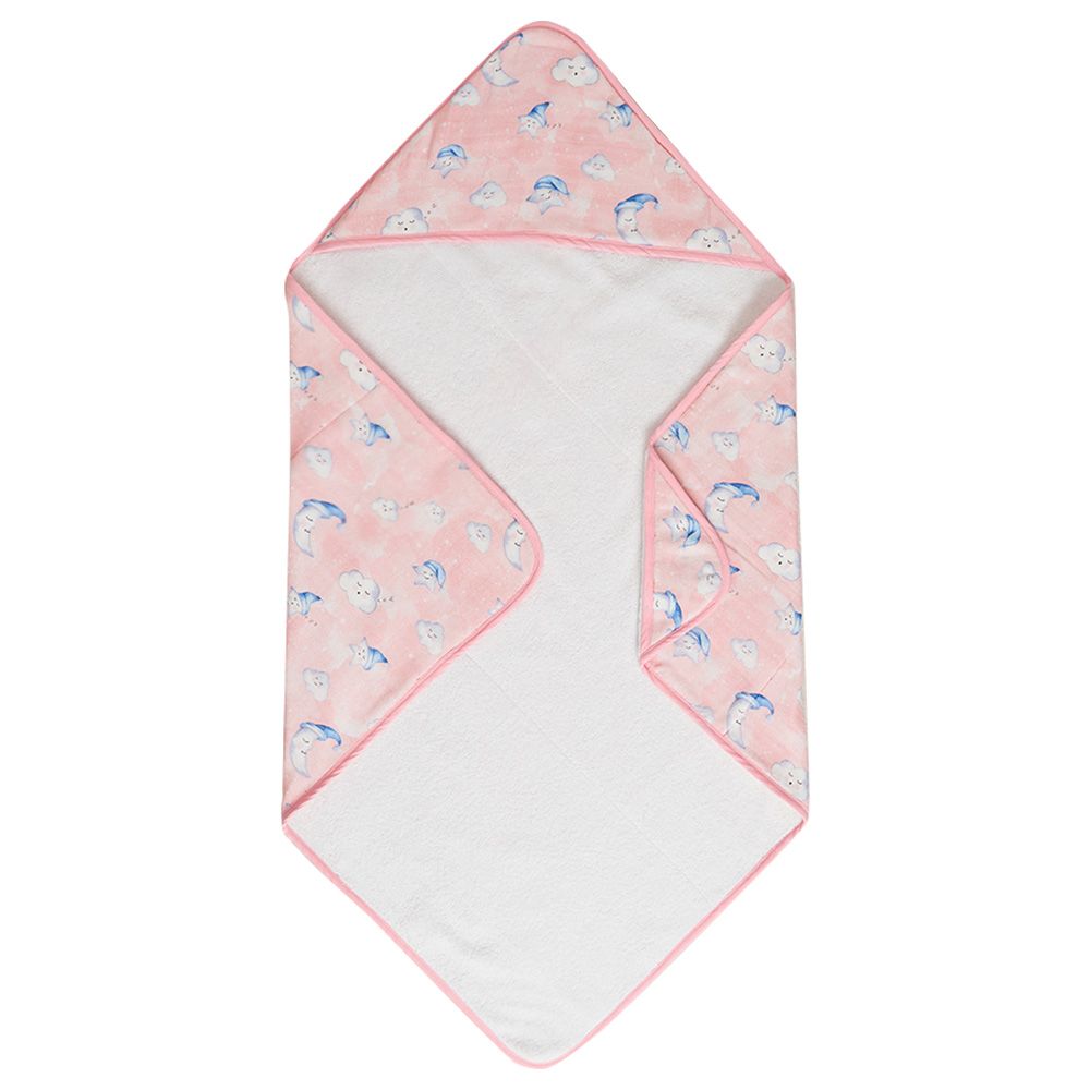 Little West Street - Celestial Pink Muslin Hooded Towel