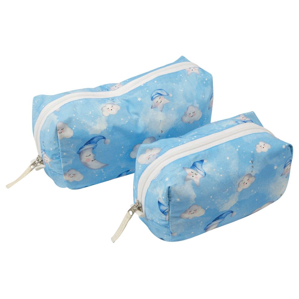 Little West Street - Celestial Blue Travel Pouch (Set Of 2)