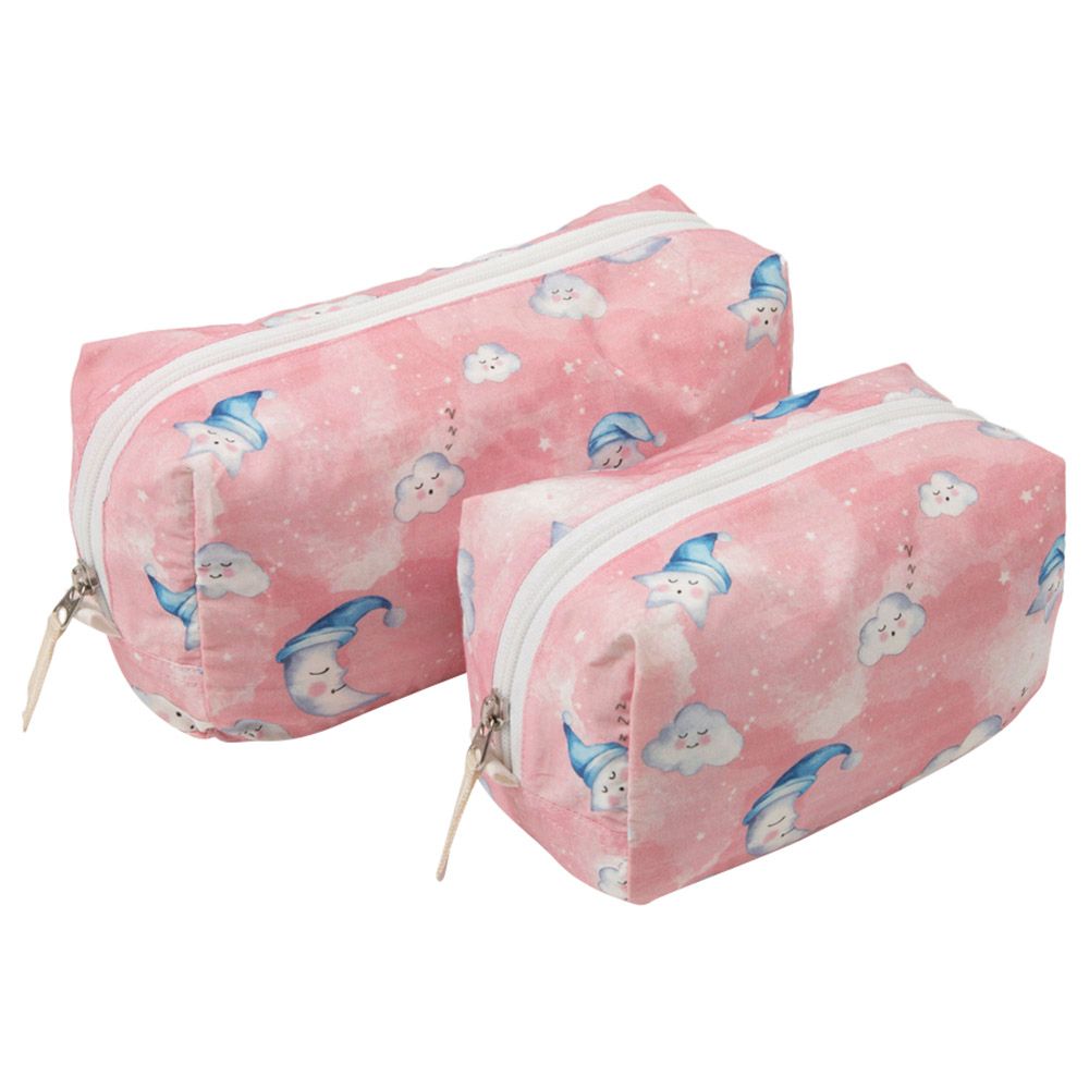 Little West Street - Celestial Pink Travel Pouch (Set Of 2)