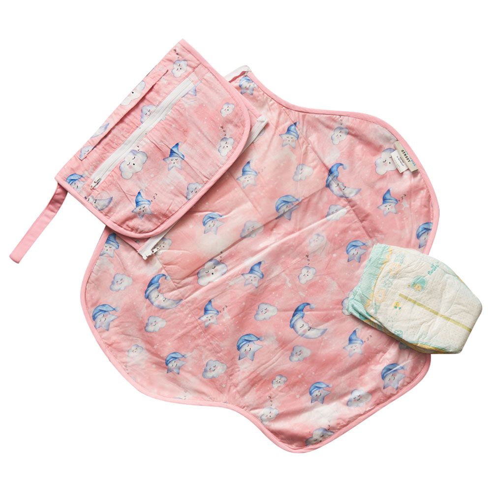 Little West Street - Celestial Pink Organic Diaper Clutch