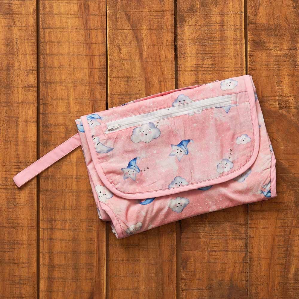 Little West Street - Celestial Pink Organic Diaper Clutch