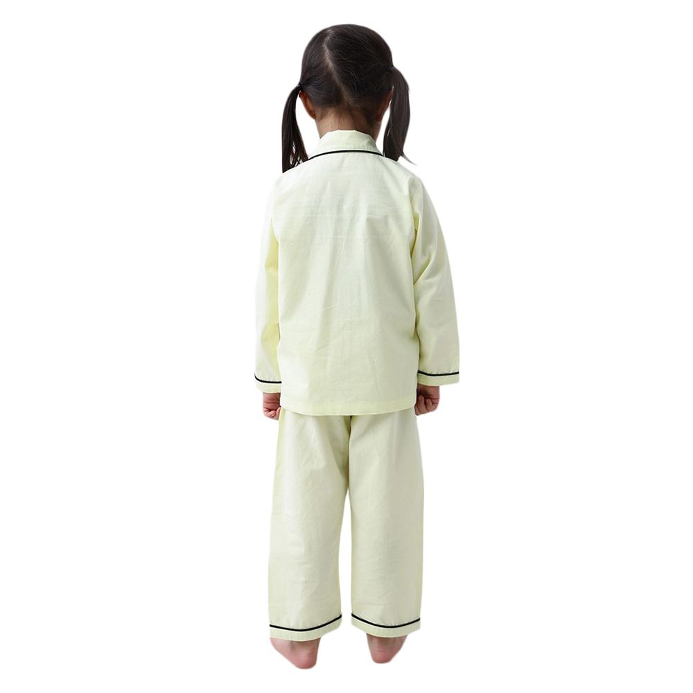 Little West Street Myla Embroidered Pajama Set Lime