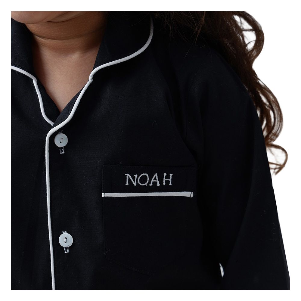 Little West Street Solid Noah Pajama 2-pc Set Navy