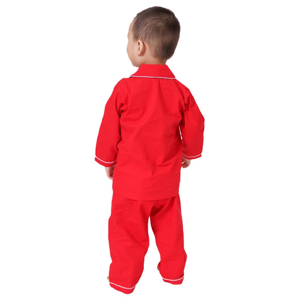 Little West Street - Gingerbread House Pajama Set - Red