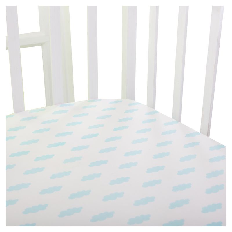 Little West Street - Clouds Organic Crib Fitted Sheet