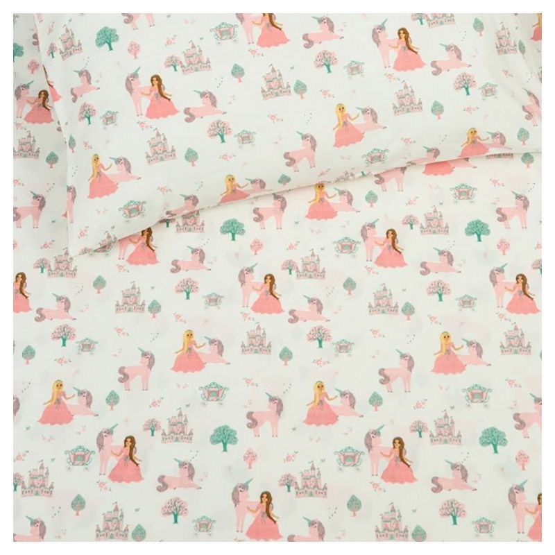 Little West Street - Fairytale Crib Fitted Sheet Pink