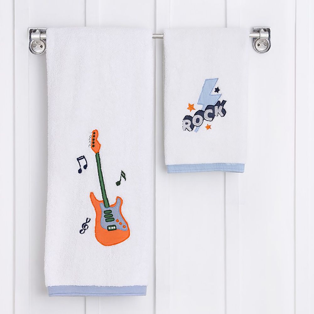 Little West Street - Kids Rockstar Bath & Hand Towel Set