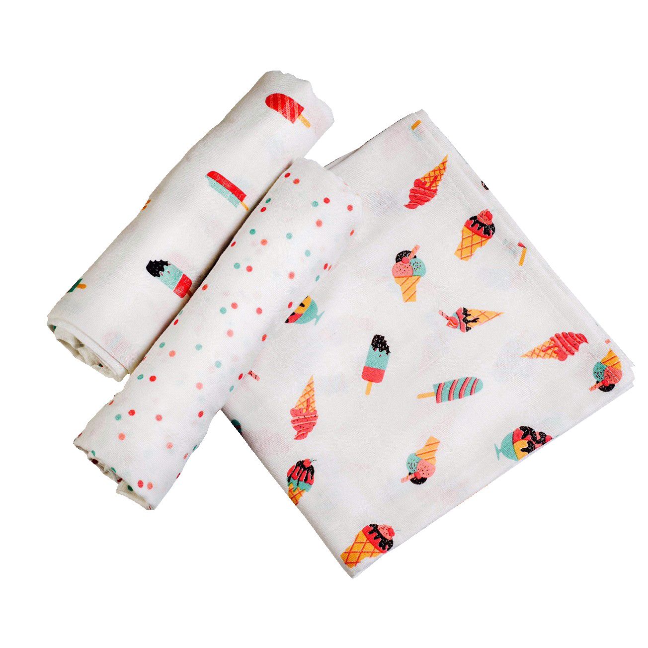 Little West Street - Baby Scoops & Smiles Swaddles Set