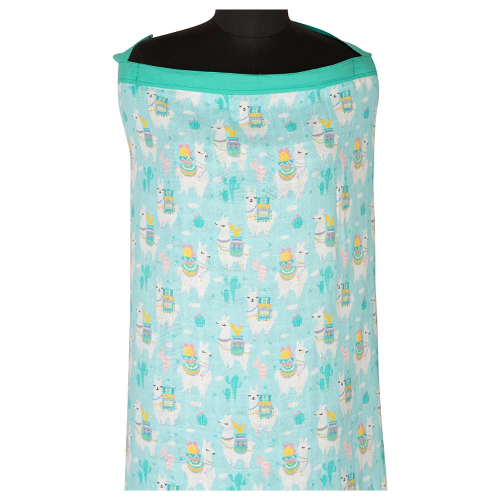 Little West Street - Llama Love Muslin Nursing Cover