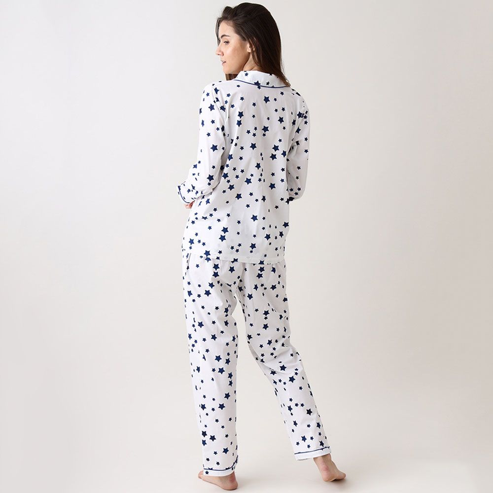 Little West Street - Women Navy Stars Pajama Set