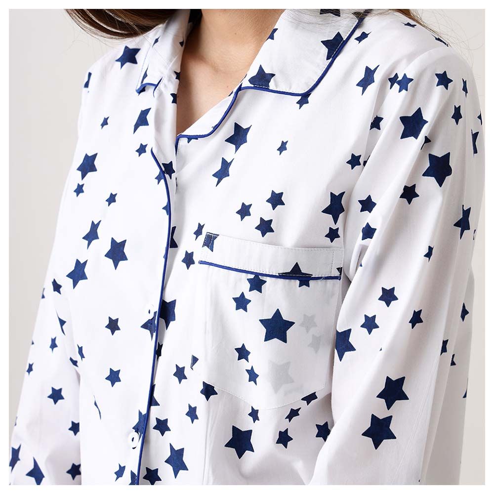 Little West Street - Women Navy Stars Pajama Set