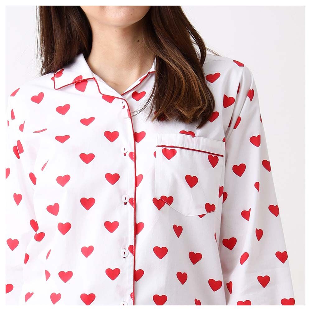 Little West Street - Women Red Hearts Pajama Set