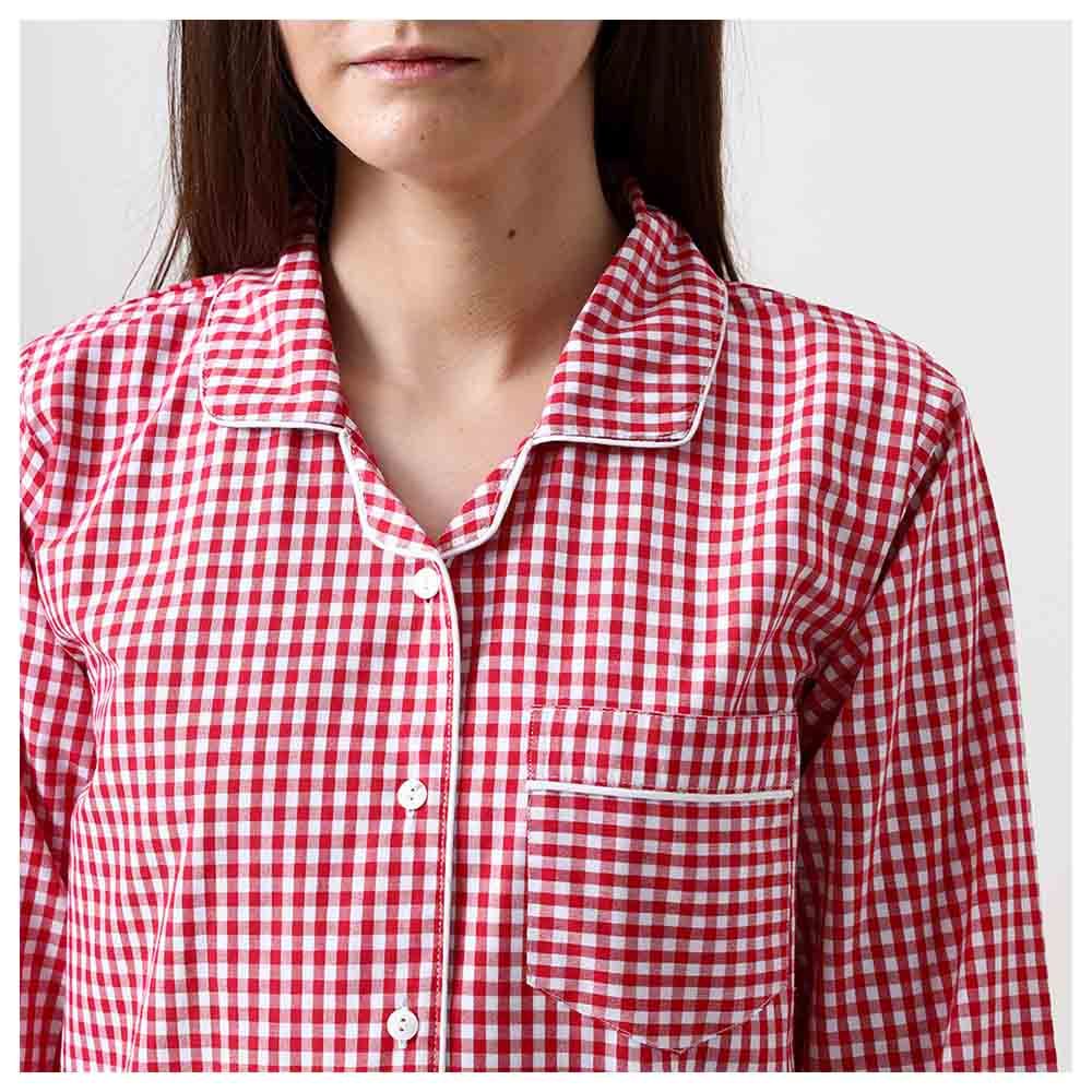 Little West Street - Women Classic Red Gingham Pajama Set