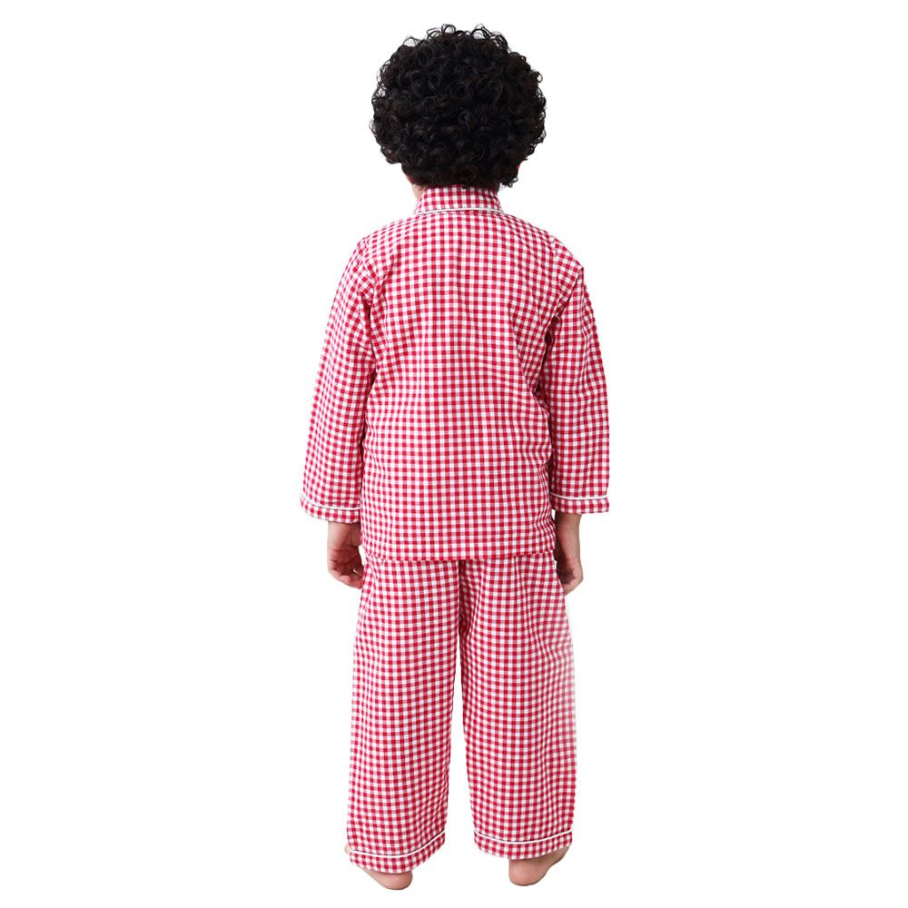 Little West Street - Classic Red Gingham Pajama Set