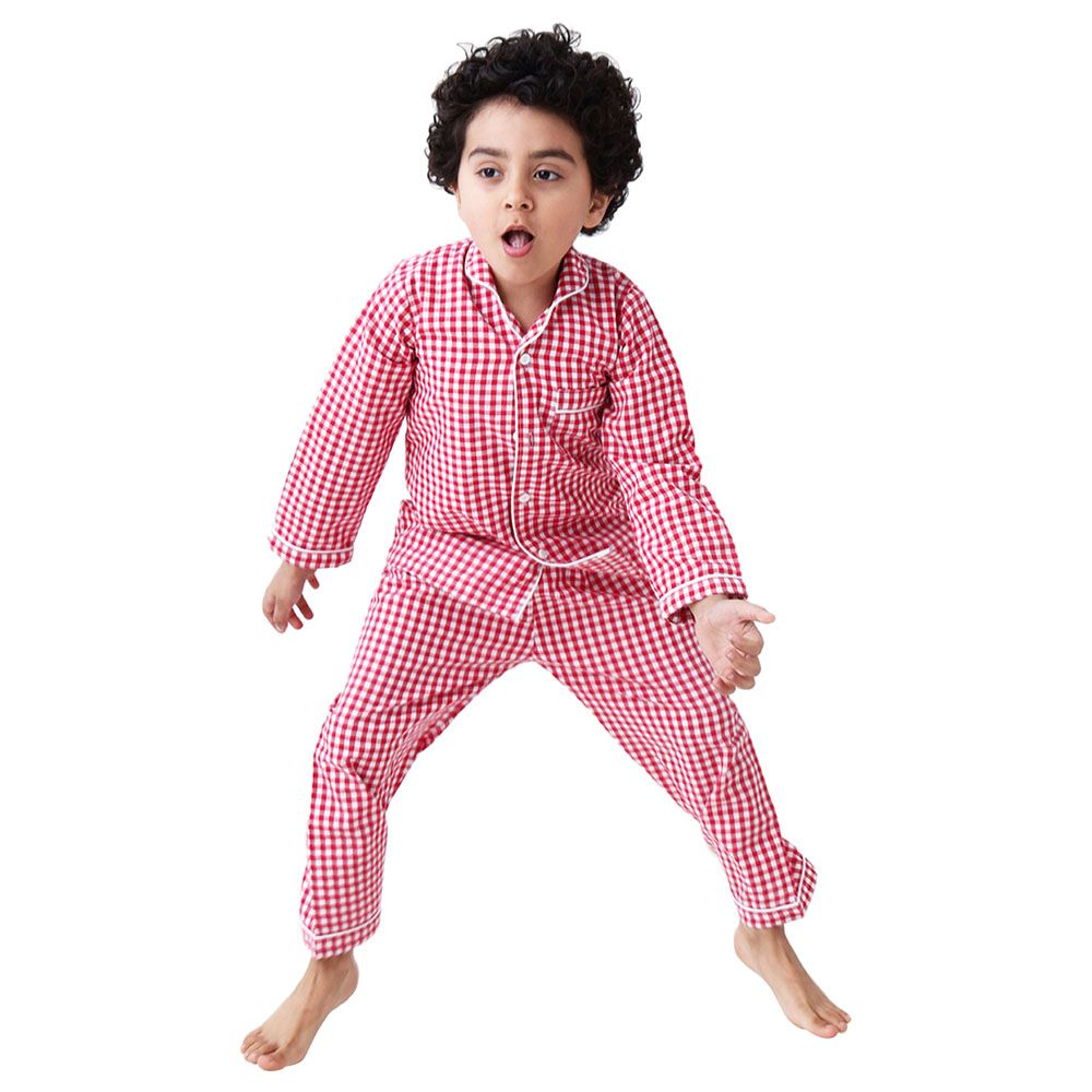 Little West Street - Classic Red Gingham Pajama Set