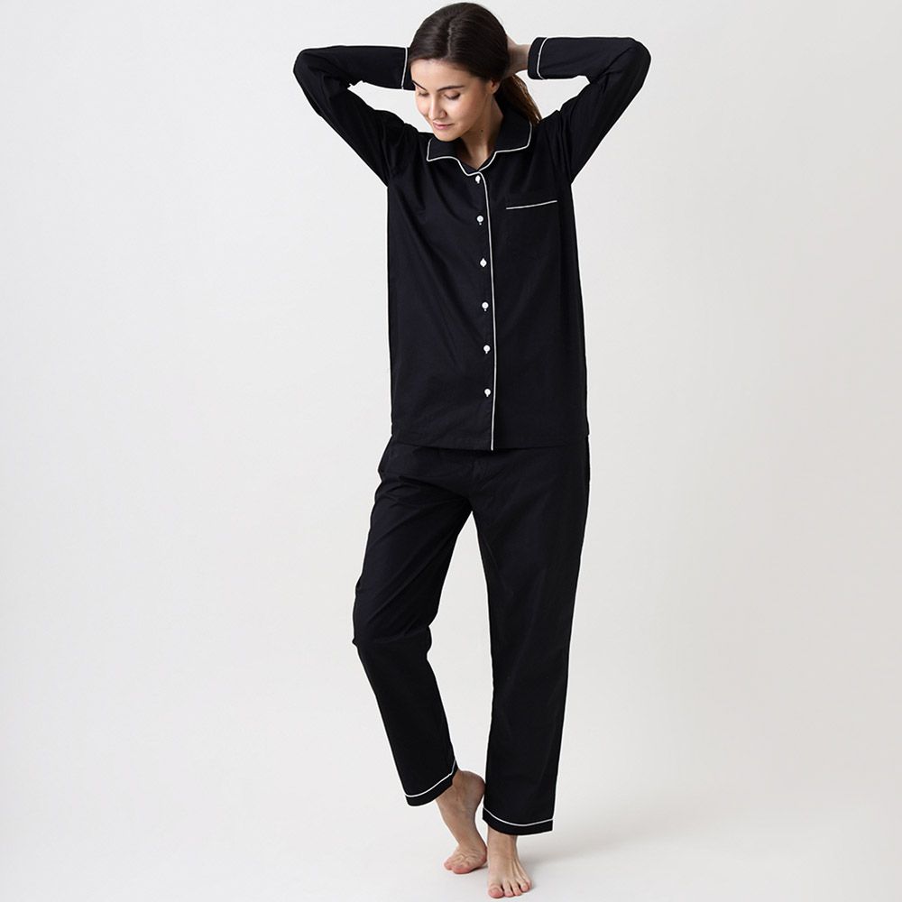 Little West Street - Women Classic Black Pajama Set