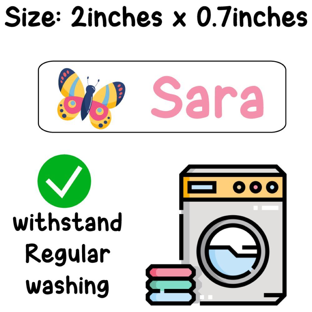 Twinkle Hands - Personalized Iron On Clothing Labels - Cool Girls - 30 Pcs