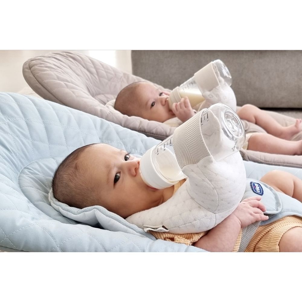 MyBebe - The Baby Self-Feeding Cushion - Little Whales