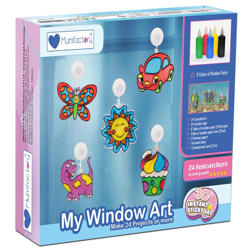 Mumfactory - My Window Art Paint Toy For Kids - 24Pcs