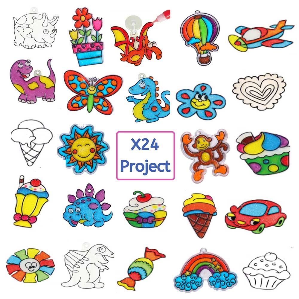 Mumfactory - My Window Art Paint Toy For Kids - 24Pcs