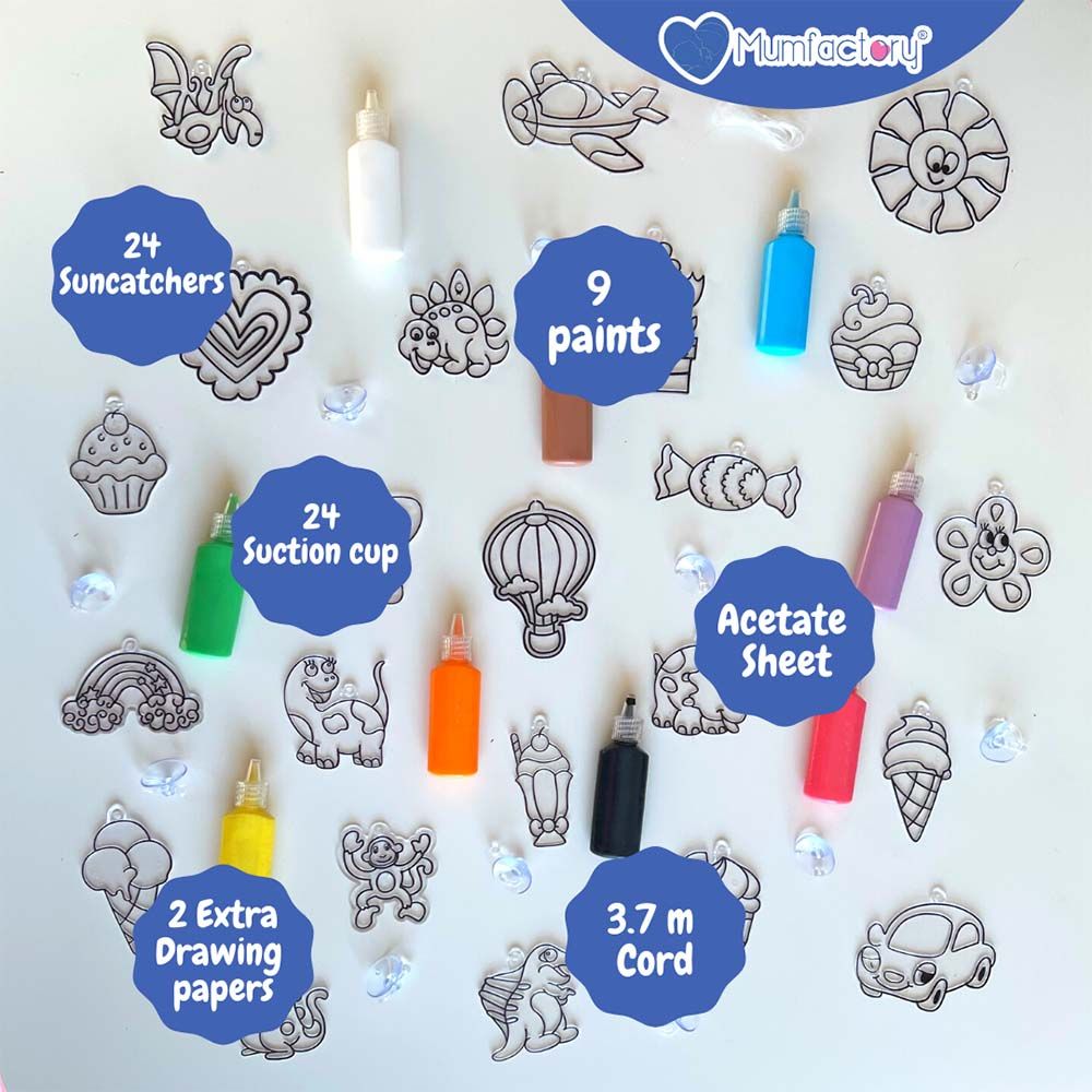 Mumfactory - My Window Art Paint Toy For Kids - 24Pcs