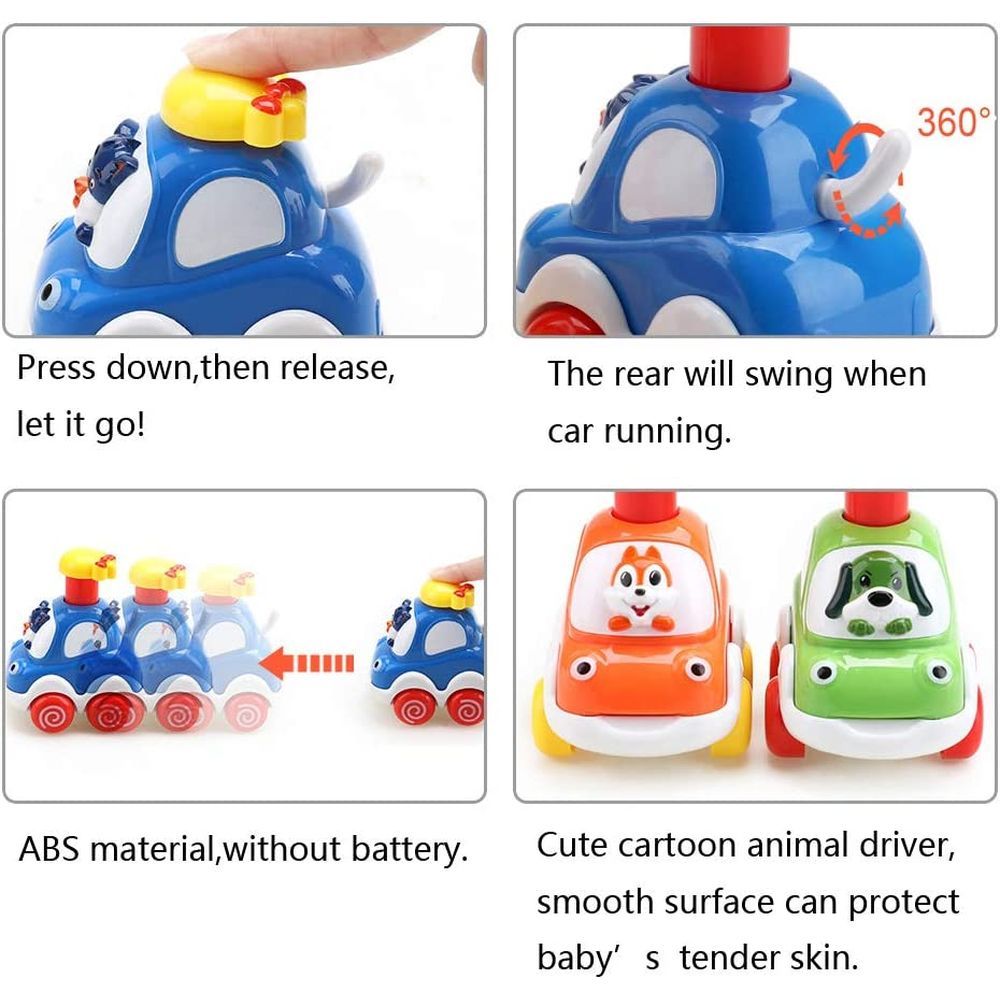 Mumfactory - Baby Toys Animal Cars - Pack of 4