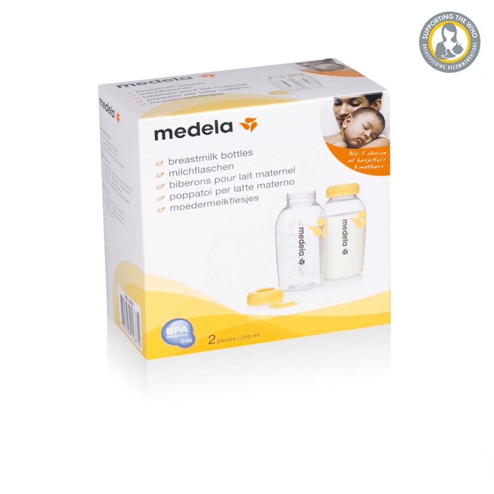 Medela - Breastmilk Feeding Storage Bottles - 250ml each - Pack of 2