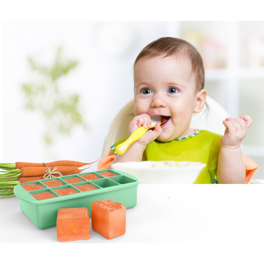 Melii - Silicone Baby Food Freezer Tray - 2Oz - Mint