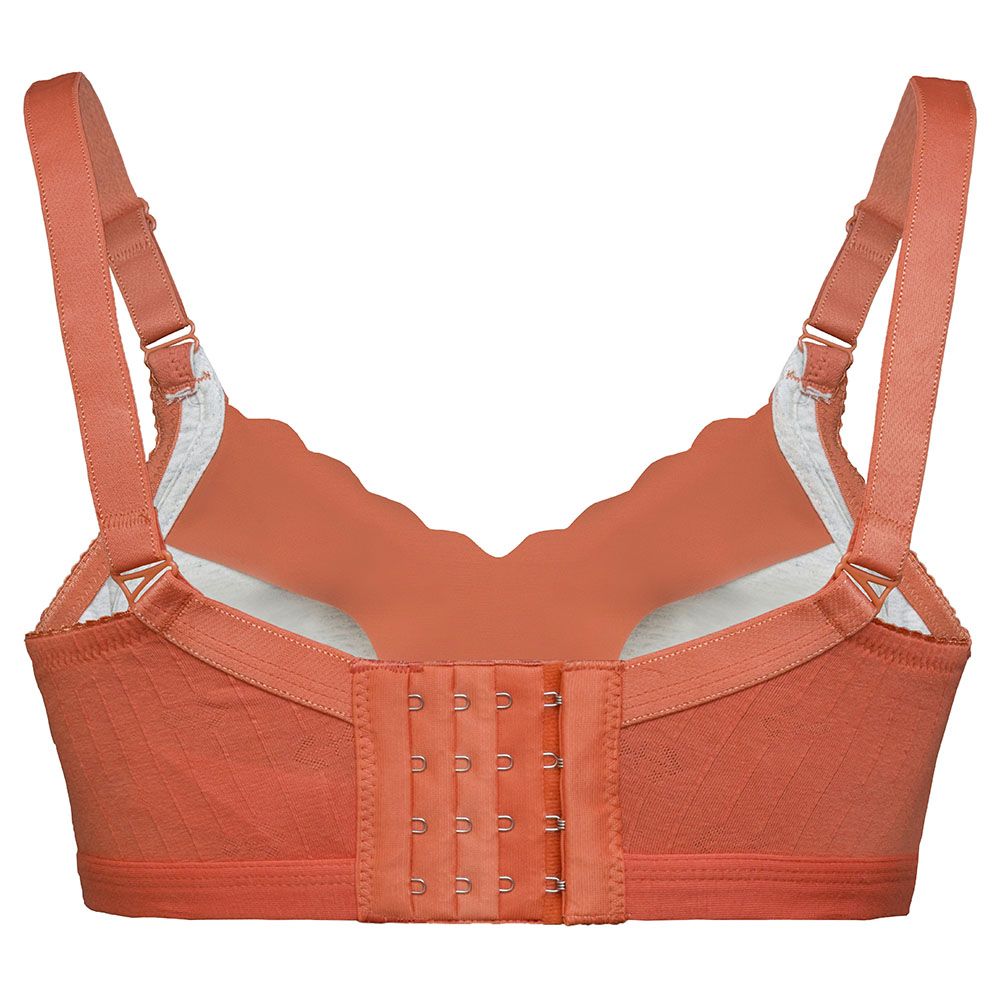 Okus - Comfy Cotton Seamless Nursing Bra - Orange